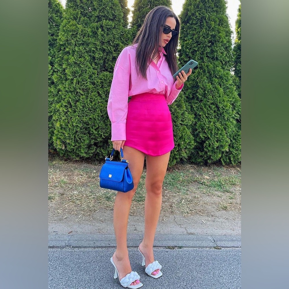 Zara Satin mini skirt